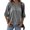 Gray, variant on Langwyqu Women's Crew Neck T Shirt Half Sleeve 3/4 Sleeve Pleated Basic Tops