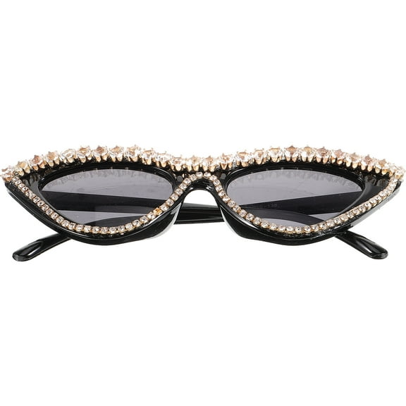 Raindrops Rhinestone Cat Eyes Sunglass Trendy Sunglass Women Decorative Sunglass for Decor
