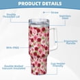 thumbnail image 5 of Uemuo Rose Flowers Print 40oz Ice Bully With Handle And Straw Stainless Steel Vacuum Insulated Cup And 2 In 1 Straw Lid Insulated Travel Tumbler, 5 of 8