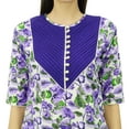 thumbnail image 3 of Bimba Ladies Cotton Kurta Floral Kurti Classic Casual Indian Short Tunic Blouse, 3 of 4