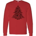 thumbnail image 3 of Inktastic Furry Christmas Tree As Pawprints Long Sleeve T-Shirt, 3 of 5