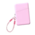thumbnail image 3 of Accesorios abiertos de la bolsa de asas del monedero del silicón Estuche para tarjetas con cremallera para ir de compras de vacaciones Rosa, 3 of 8
