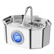 thumbnail image 1 of Fuente de agua para gatos de acero inoxidable 108 oz/3,2 L APAUK Fuente automática para mascotas Dispensador de agua para perros con ventana de nivel de agua Fuente silenciosa para gatos para beber en, 1 of 7