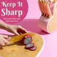 thumbnail image 4 of 10-Piece Heart-Shaped Stainless Steel Knife Block Set, Pink, Hand Wash Only, 4 of 7