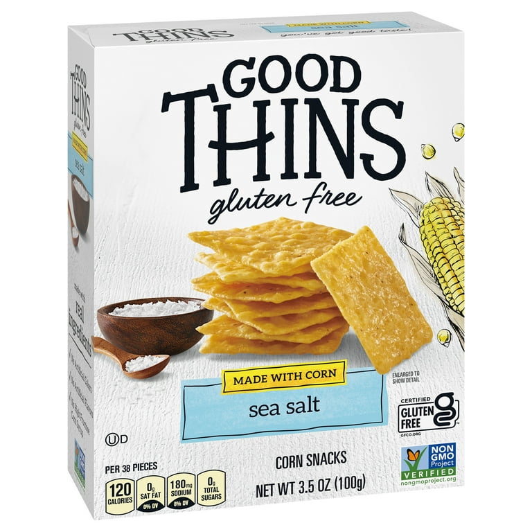 Good Thins Simply Salt Rice Snacks Gluten Free Crackers, 3.5 Ounce (Pack of 12)