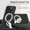thumbnail image 3 of Dteck for MagSafe Ring Holder, MagSafe Phone Grip, Magnetic Phone Ring Holder, Magnetic Phone Grip with 2-Way Adjustable Stand for iPhone 15/14/13/12 Series, MagSafe Accessories, Silver, 3 of 10