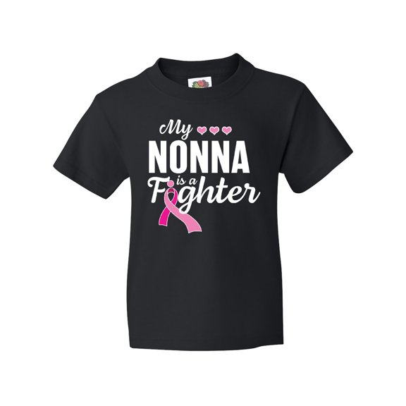 Inktastic Breast Cancer Awareness My Nonna is a Fighter Youth T-Shirt