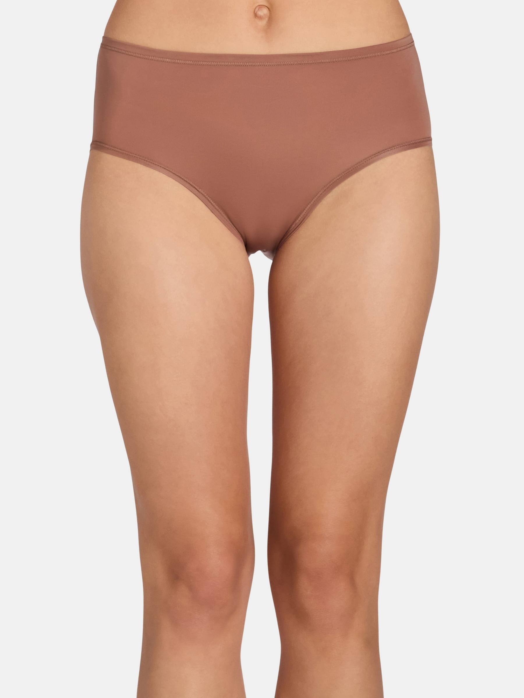 Joyspun Women's Microfiber Modern Brief Panties, 6-Pack, Sizes XS-3XL