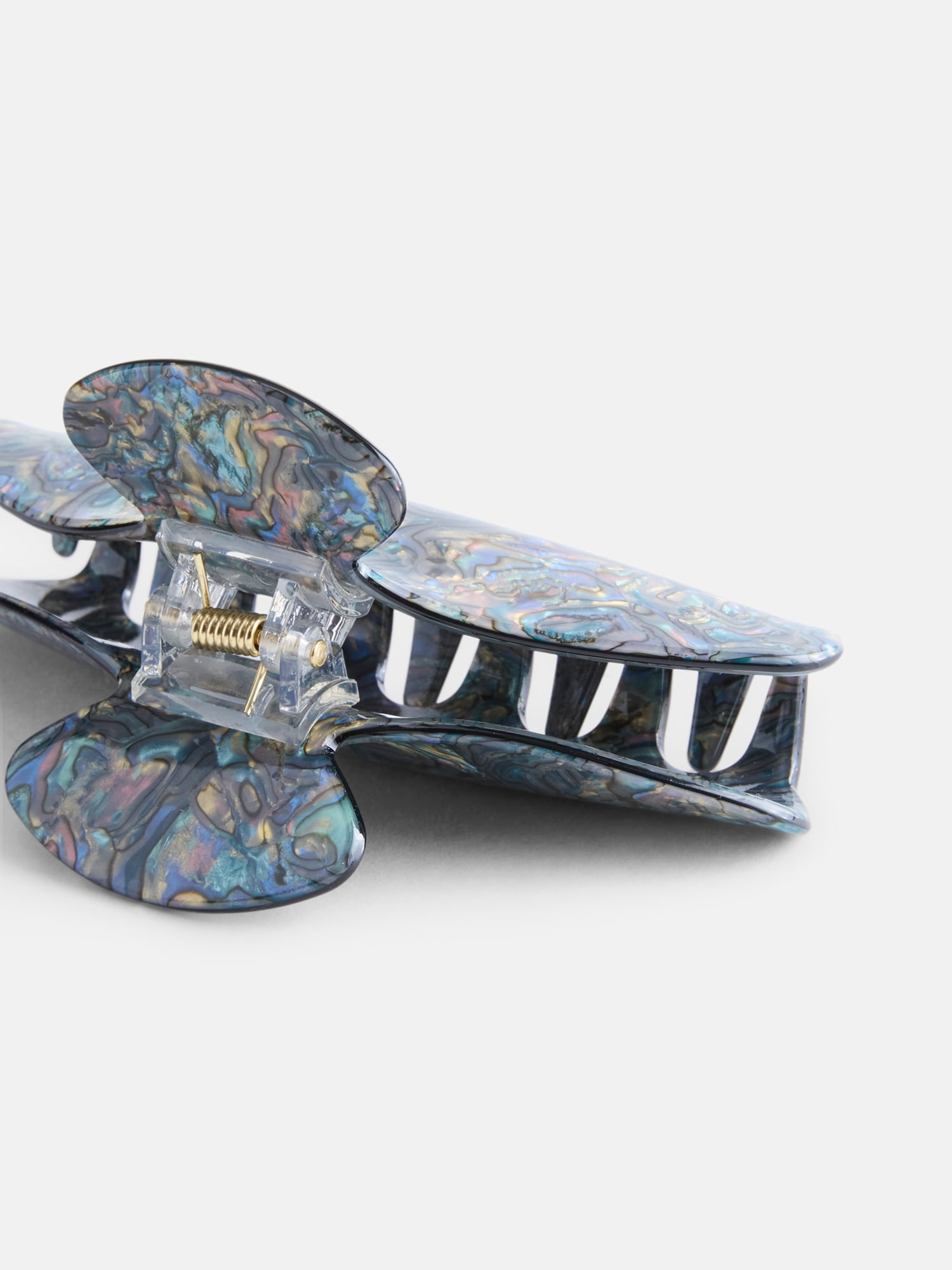 Scenario Women's Acrylic Abalone Hair Claw, Blue