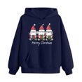 thumbnail image 6 of Piuwrlz Teen Sweatsuits Sets Girls Two Piece Jogger Set Pocket Christmas Round Neck Sweats and Sweatpants Dark Blue Size 9 Years, 6 of 9