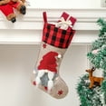 thumbnail image 2 of Toystoory Calcetín de Navidad de Papá Noel lindo portátil reutilizable Navidad árbol temático chimenea niños regalo bolsa de dulces con Punteado, 2 of 6