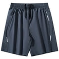 thumbnail image 4 of Trgacdwlo Quick Dry Shorts Men Elastic Waist Drawstring Workout Shorts Men Wide Leg Summer Hiking Shorts Men Gym with Pocket Gray M, 4 of 8