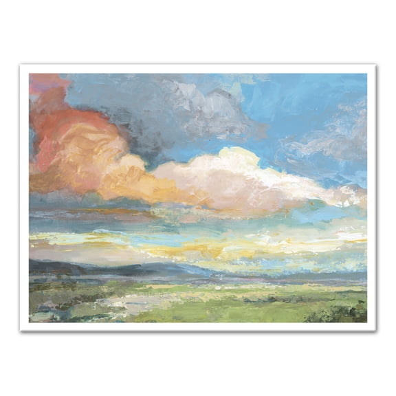 Creative Products Abstract Cloudy Days and Rolling Hills Landscape 30x40 Canvas Wall Art