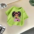 thumbnail image 3 of Catégorie de Produit Hauts, T-Shirts et Chemises pour Filles - T-Shirt à Manches Courtes à Col Rond Imprimé Mignon pour Fille, Mode, Été, Confortable, Décontracté, Ample, T-Shirt Hauts, 3 of 3
