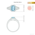 thumbnail image 5 of ANGARA Natural Emerald-Cut 1.35 ct Aquamarine Split Shank Halo Ring in 14K White Gold for Women (Size-8x6mm) | March Birthstone, Anniversary, Jewelry Gift for Women | Natural Aquamarine Ring, 5 of 9