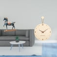 thumbnail image 2 of Figura de caballo,Figura de caballo Escultura animal coleccionable,Reloj de pared,Reloj de pared decorativo para sala de estar,silencioso,Reloj de pared de madera con decoración moderna, 2 of 8