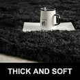 thumbnail image 3 of Softlife Stylish Soft Shaggy Velvet Carpet for Living Room/Bedroom, Fluffy Rugs, 5' x 8' , Black, 3 of 6