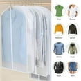 thumbnail image 5 of Tripumer 5 Pcs Clear Garment Bags 24 x 40 inch Hanging Clothes Cover Full Zipper Suit Bags PEVA Garment Covers for Closet Clothes Storage, 5 of 7