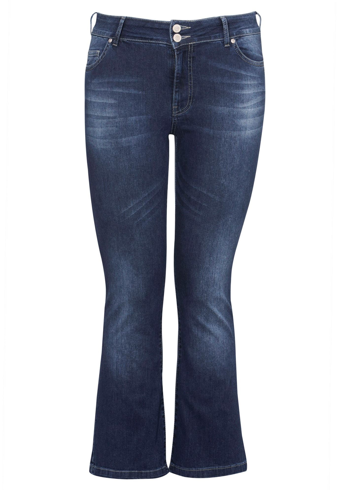 Ellos Ellos Plus Size Back Elastic Bootcut Jeans