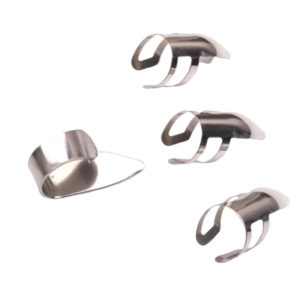 de púas de material acero para y para guitarra, ukelele, instrumento de cuerda CUTICAT púas de dedo de acero inoxidable