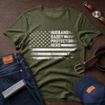 thumbnail image 6 of Jollimate Husband Daddy Protector Hero Tshirt, USA Flag Shirt, Best Dad Ever Shirt, Gift For Husband, 6 of 6