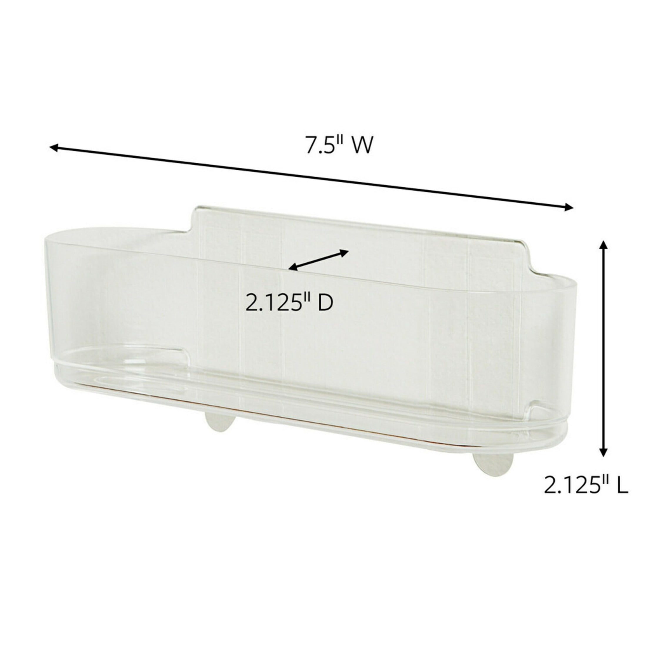 (3 pack) Command Caddy for Bathroom and Kitchen Organization, Clear, Medium, 1 Caddy