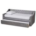 thumbnail image 1 of Baxton Studio Raphael Velvet Upholstered Twin Daybed with Trundle, 1 of 11