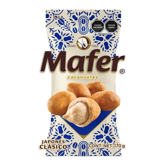 Cacahuates Mafer japonés tostado clásico de 170 g
