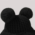 thumbnail image 2 of Eltusu Women Pompom Beanie Hat, Windproof Warm Soft Ears Flaps Winter Hat Black Size M, 2 of 3