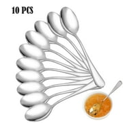 Ficcug 10pcs Food-Grade Stainless Steel Dinner Spoons Sets for Home Kitchen Restaurant,Mirror Polished,Dishwasher Safe