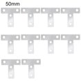 thumbnail image 2 of Fairnull 10Pcs 40/50/60/80mm T Shape/L Shape Corner Bracket Not Easy to Rust Humanized Design Complete Specifications Flat Corner Brace for Door, 2 of 10
