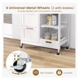 Kitchen Island Cart on Wheels with Storage, Versatile Rolling Cart with