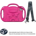 thumbnail image 6 of BMOUO Kids Case for iPad Air 11-inch M4/M3/M2 (2026/2025/2024), iPad Air 5th/4th Generation 10.9 (2022/2020), Shockproof Rugged Protective Cover Case with Shoulder Strap Handle Stand, Rose, 6 of 7