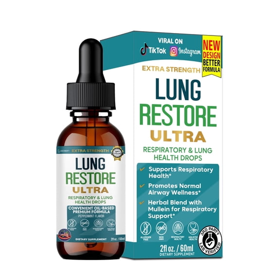 GreenVify Lung Restore Ultra Respiratory & Drops – Herbal Blend Liquid Supplement