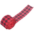 thumbnail image 1 of Plaid Ribbon Diy Accessories Christmas Check Ribbons Arrangement Decoration Gift Crafts Sackcloth Iron  Burlap 5M, 1 of 8