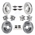 thumbnail image 1 of Transit Auto Front Rear Hub Bearing Assembly Disc Brake Rotors and Ceramic Pads Kit (10Pc) for Car 2021-2022 Mazda 3 AWD Vehicles Manufactured In Mexico - Left Right Side (Driver Passenger) KBB-131219, 1 of 11