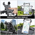 thumbnail image 3 of Voiceine Motorbike Phone Bracket Motorcycle Phone Holder Handlebar Mount Clamps, 3 of 10