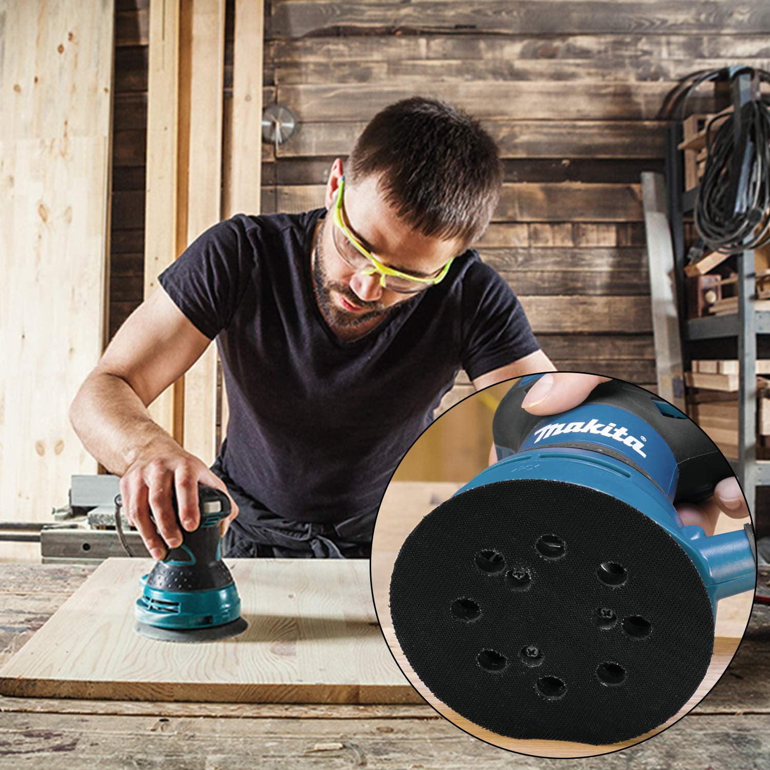 Image of Hitachi SV13YB random orbital sander on Walmart website