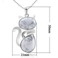 thumbnail image 4 of Colliers Pendentifs en Pierre Naturelle pour Femmes Perles en Forme de Chat Chaîne Bijoux, 4 of 6