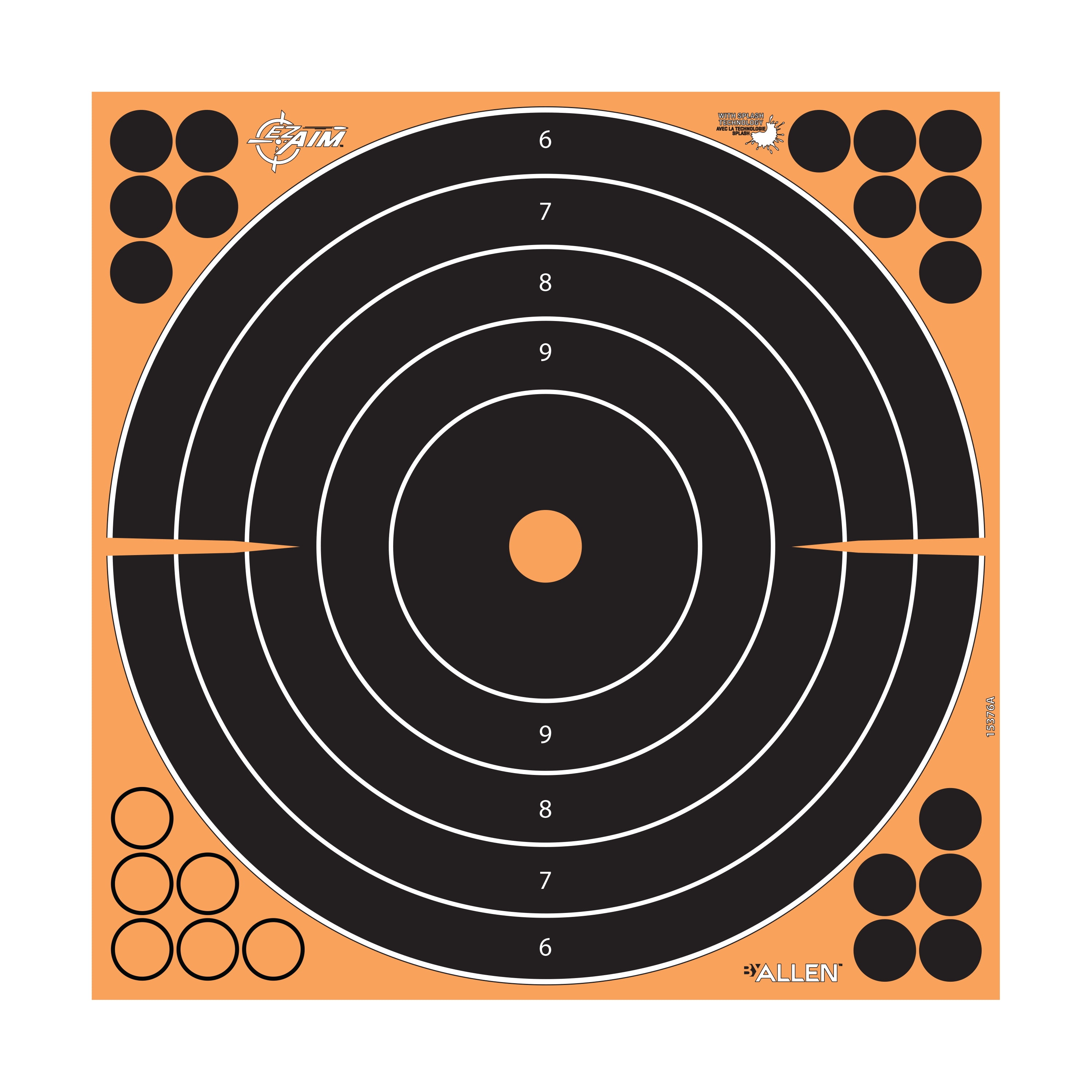 EZ Aim Bullseye Paper Shooting Targets, 12.5"W x 12.5"H, 0.39 lb, 4-Pack, Multi