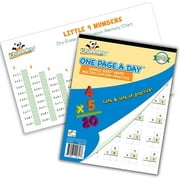 Channie's Math Multiplication Practice Combo Pack for Elementary School Students, 50 Pages Blue Workbook and Dry Erase Poster, 50 Count, 1 Pack