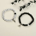 thumbnail image 3 of GKNET Magnet Couple Bracelets Romantic Heart Matching Natural Stone Beads Bracelet-A1, 3 of 9