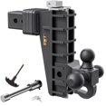 thumbnail image 1 of Enganche para remolque GWTAUTO ajustable de triple bola para receptor de 2,5", 1 of 7