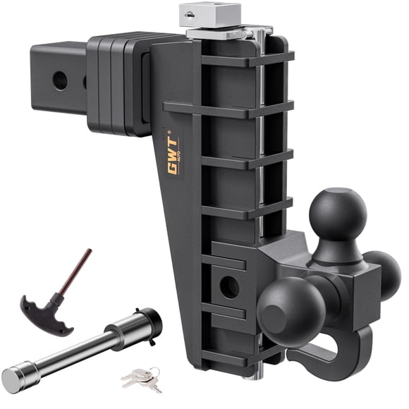 Enganche para remolque GWTAUTO ajustable de triple bola para receptor de 2,5"