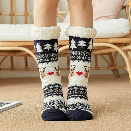 

3 Pairs Socks for Women Women s Winter Super Soft Warm Fuzzy Fleece-Lined Grippers Slipper Socks Womens Socks