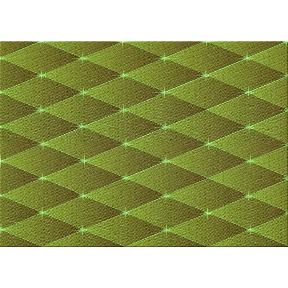 Ahgly Company Indoor Rectangle Patterned Pistachio Green Area Rugs, 8' x 12'