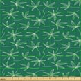 thumbnail image 2 of Ambesonne Dark Teal Fabric by the Yard Upholstery, Botanical Design Leaves, 10 Yards, Forest Green Mint Green, 2 of 5