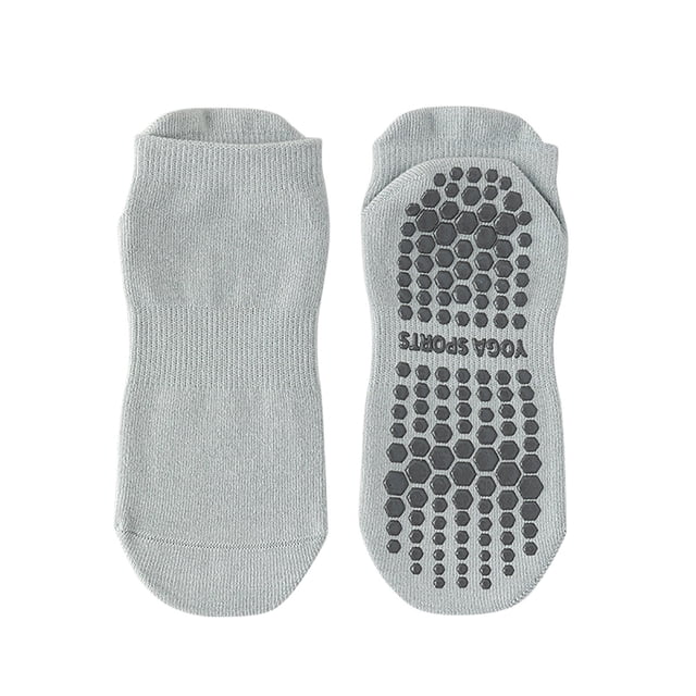 Non Slip Socks,Womens Comfortable Breathable Non Slip Short Yoga Socks with Adhesive Dots
