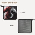 thumbnail image 2 of Rocae Cool Black And White Dragon for Square Silicone Anti-scalding Mat Trivet Hot Pads for Kitchen Counter, Silicone Trivets for Hot Pots and Pans, 2 of 8
