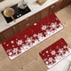 thumbnail image 4 of Juego de 2 tapetes antideslizantes para cocina | Felpudo rojo con copos de nieve | Tapetes de interior 100 % poliéster | Respaldo de goma antimanchas | Decoración para entrada, cocina y comedor, 4 of 6